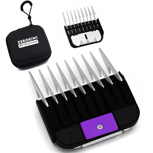 Professioneller Tierschermaschine im A5-Stil, Edelstahl, farbcodiert, Schnappbefestigung, Führungskamm, 0,3 cm - 2,5 cm, kompatibel mit Wahl KM Serie Oster A5 Andis, abnehmbare Klinge, Haustierfriseur Professioneller Tierschermaschine im A5-Stil, Edelstahl, farbcodiert, Schnappbefestigung, Führungskamm, 0,3 cm - 2,5 cm, kompatibel mit Wahl KM Serie Oster A5 Andis, abnehmbare Klinge, Haustierfriseur von ZEROKIWI