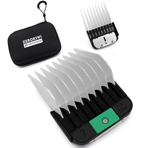 Professioneller Tierschermaschine im A5-Stil, Edelstahl, farbcodiert, Schnappbefestigung, Führungskamm, 0,3 cm - 2,5 cm, kompatibel mit Wahl KM Serie Oster A5 Andis, abnehmbare Klinge, Haustierfriseur Professioneller Tierschermaschine im A5-Stil, Edelstahl, farbcodiert, Schnappbefestigung, Führungskamm, 0,3 cm - 2,5 cm, kompatibel mit Wahl KM Serie Oster A5 Andis, abnehmbare Klinge, Haustierfriseur von ZEROKIWI