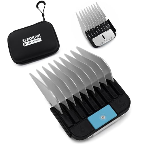 Professioneller Tierschermaschine im A5-Stil, Edelstahl, farbcodiert, Schnappbefestigung, Führungskamm, 0,3 cm - 2,5 cm, kompatibel mit Wahl KM Serie Oster A5 Andis, abnehmbare Klinge, Haustierfriseur Professioneller Tierschermaschine im A5-Stil, Edelstahl, farbcodiert, Schnappbefestigung, Führungskamm, 0,3 cm - 2,5 cm, kompatibel mit Wahl KM Serie Oster A5 Andis, abnehmbare Klinge, Haustierfriseur von ZEROKIWI