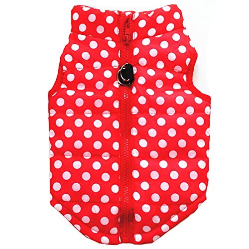 ZESLIV Hunde Winterjacke Thermo Hundemantel für Kleine und mittelgroße und großer Hunde Haustier Hundejacke Winterweste Rot von ZESLIV