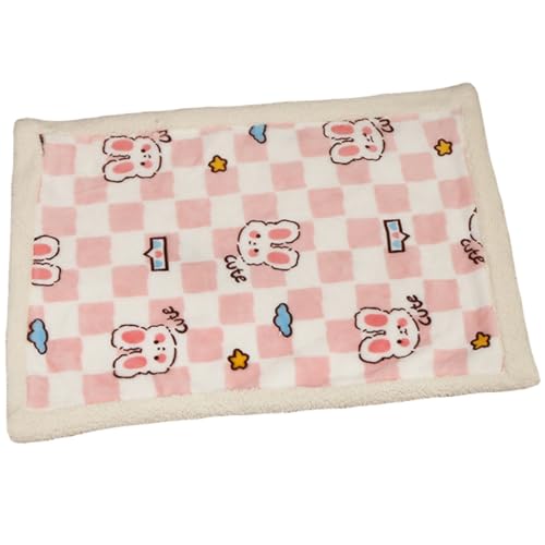 ZESLIV Hundedecke Katzendecken Flauschig, 100x70CM Haustier Fleece Decken, Flanell Hundebett Matte Schlafplatz für Hund Katzen, Rosa von ZESLIV