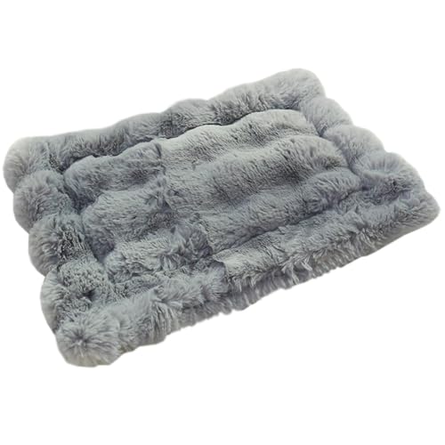 ZESLIV Hundedecke Katzendecken Flauschig, 70x50CM Haustier Fleece Decken, Flanell Hundebett Matte Schlafplatz für Hund Katzen, Grau von ZESLIV