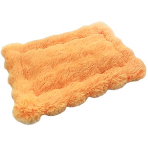ZESLIV Hundedecke Katzendecken Flauschig, 70x50CM Haustier Fleece Decken, Flanell Hundebett Matte Schlafplatz für Hund Katzen, Orange von ZESLIV