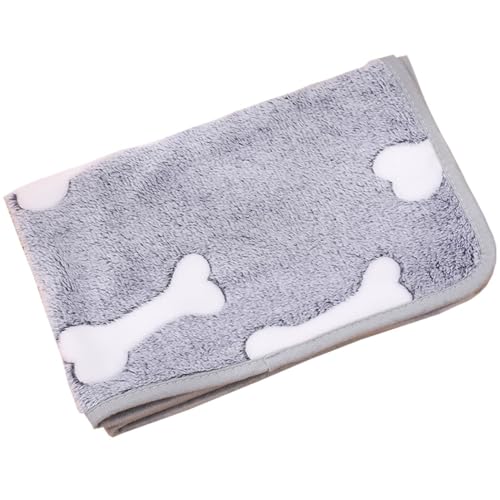 ZESLIV Hundedecke Katzendecken Waschbar Flauschig, 60x40CM Haustier Decken, Hundebett Fleece Matte Schlafplatz für Hund Katzen, Grau von ZESLIV