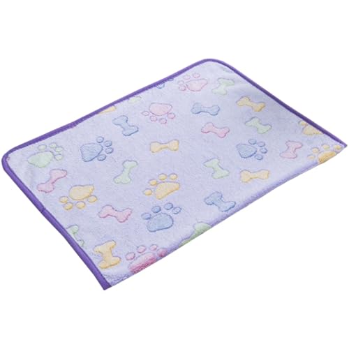 ZESLIV Hundedecke Katzendecken Waschbar Flauschig, 60x40CM Haustier Decken, Hundebett Fleece Matte Schlafplatz für Hund Katzen, Lila von ZESLIV