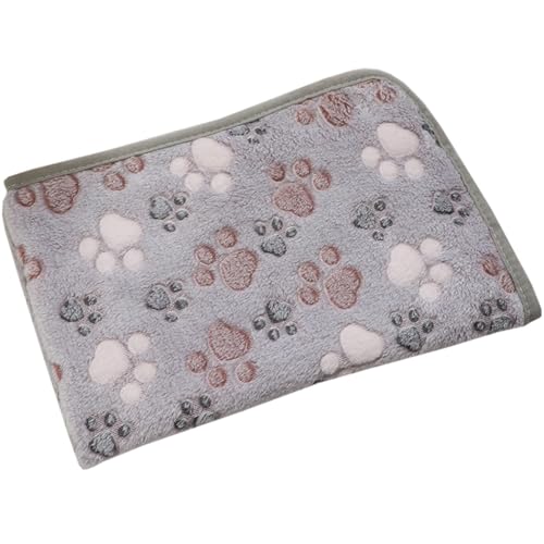 ZESLIV Hundedecke Katzendecken Waschbar Flauschig, 60x40CM Haustier Decken, Hundebett Matte Schlafplatz für Hund Katzen, Grau von ZESLIV