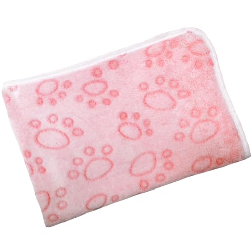 ZESLIV Hundedecke Katzendecken Waschbar Flauschig, 60x40CM Haustier Decken, Hundebett Matte Schlafplatz für Hund Katzen, Hellrosa von ZESLIV