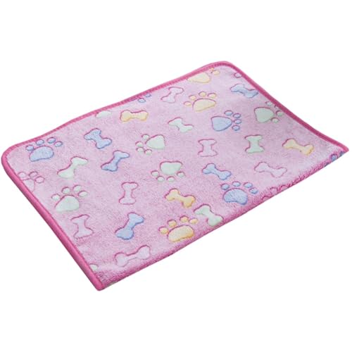ZESLIV Hundedecke Katzendecken Waschbar Flauschig, 76x52CM Haustier Decken, Hundebett Fleece Matte Schlafplatz für Hund Katzen, Rosa von ZESLIV