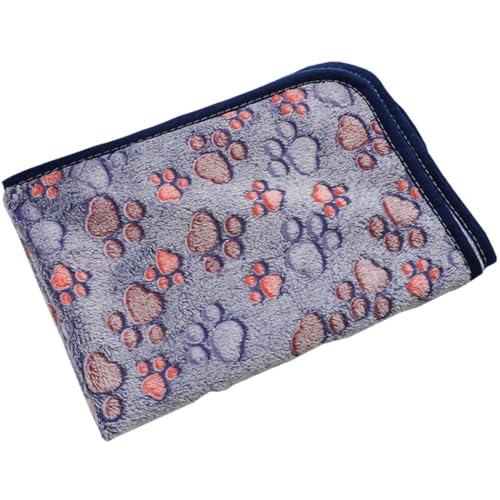 ZESLIV Hundedecke Katzendecken Waschbar Flauschig, 76x52CM Haustier Decken, Hundebett Matte Schlafplatz für Hund Katzen, Dunkelblau von ZESLIV