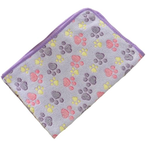 ZESLIV Hundedecke Katzendecken Waschbar Flauschig, 76x52CM Haustier Decken, Hundebett Matte Schlafplatz für Hund Katzen, Lila von ZESLIV