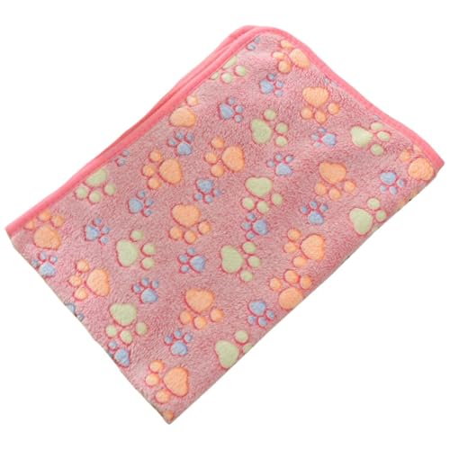 ZESLIV Hundedecke Katzendecken Waschbar Flauschig, 76x52CM Haustier Decken, Hundebett Matte Schlafplatz für Hund Katzen, Rosa von ZESLIV