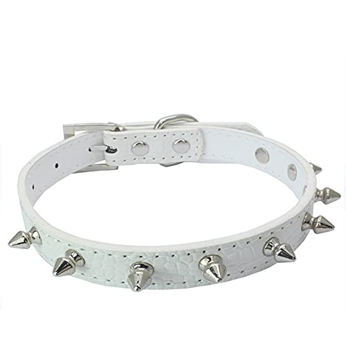 ZESLIV Hundehalsband aus Leder mit Spikes Halsband MIT Nieten breit Schutz Mut Pets von Anderen Beißen Reihe von Nieten von ZESLIV