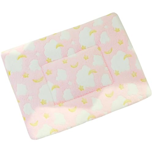 ZESLIV Hundematte Katzenmatte Flauschig, 50x35CM Haustier Flanell Decken, Hundebett Matte Schlafplatz für Hund Katzen, Rosa von ZESLIV