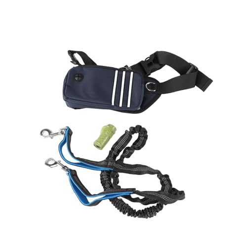 Joggingleine Hunde, Reflektierend Joggingleine Hunde Mit Bauchgurt, Verstellbarer Bauchgurt Hundeleine, Anti Stress Freihändig Jogging Leine Hundeleine für Joggen Laufen Wandern von ZESTEFY