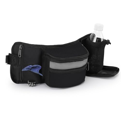 ZESTEFY Leckerlibeutel Hundetraining, Robuste Bauchtasche mit Kotbeutelspender, Flaschenhalter, Reflektor & Verstellbarem Gurt – Wasserdichtes Hundezubehör für Gassi, Training & Outdoor von ZESTEFY