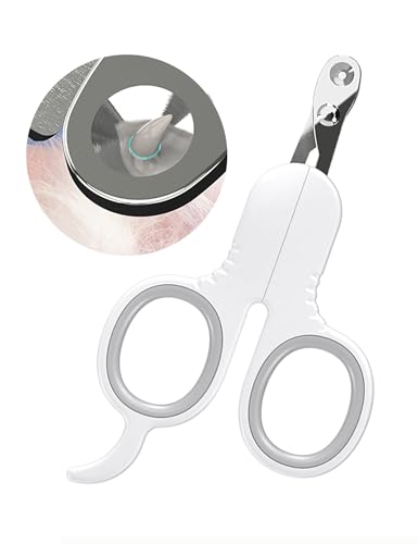 ZEWZE Krallenschere Katzen, Nagelknipser für Katzen，Sicherheits Edelstahl Katzennagelschneider ，Anfänger toll geeignet, für Hunde Welpen Kaninchen und Kleintiere (Grau) von ZEWZE