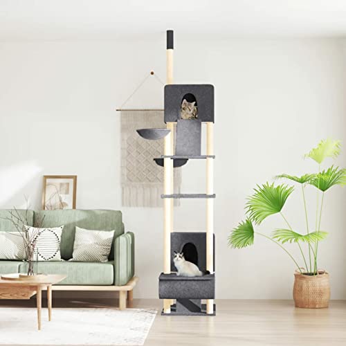 Kratzbaum Deckenhoch Dunkelgrau 277-303 cm, ZEYUAN Katzenkratzbaum, Katzenmöbel, Kratztonne Für Katzen, Aktivitätskratzbäume, Katzen Zubehör Kratzbaum Deckenhoch Dunkelgrau 277-303 cm, ZEYUAN Katzenkratzbaum, Katzenmöbel, Kratztonne Für Katzen, Aktivitätskratzbäume, Katzen Zubehör von ZEYUAN
