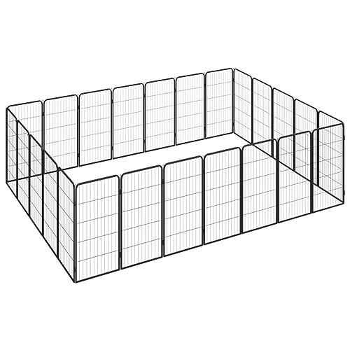 ZEYUAN Hundekäfig, 24 Paneele, pulverbeschichteter Stahl, Laufstall für Hunde, Kaninchengehege, Schwarz, 50 x 100 cm ZEYUAN Hundekäfig, 24 Paneele, pulverbeschichteter Stahl, Laufstall für Hunde, Kaninchengehege, Schwarz, 50 x 100 cm von ZEYUAN