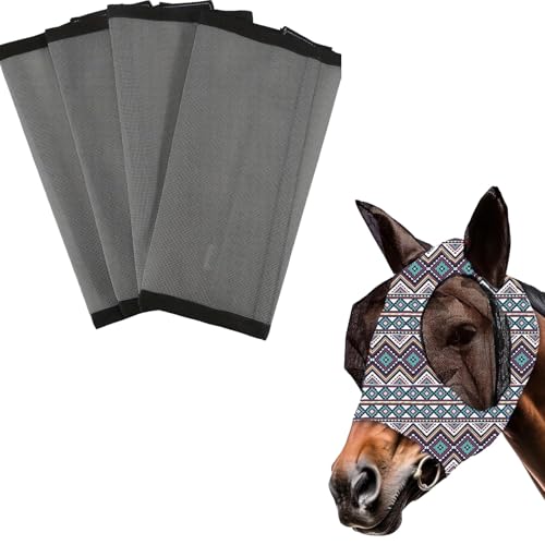 ZFFOZZ 4-teiliges Leopardenmuster-Glockenboots-Set, Anti-Dreh-Hufschutz mit Innenliegenden Erhöhten Polstern, Hufschutzbandagen(Gray) von ZFFOZZ