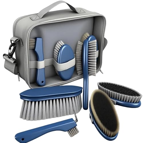 ZFFOZZ 6-teiliges Pferdepflege-Set Mit Hufkratzer, Doppelseitigem Kamm, Bürste, Schwamm und Pferdekamm, Perfekt zur Zaumzeugreinigung und -Pflege ZFFOZZ 6-teiliges Pferdepflege-Set Mit Hufkratzer, Doppelseitigem Kamm, Bürste, Schwamm und Pferdekamm, Perfekt zur Zaumzeugreinigung und -Pflege von ZFFOZZ