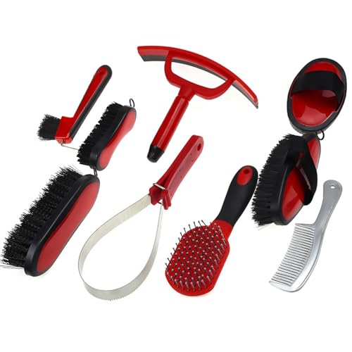 ZFFOZZ All-in-One 9-teiliges Pferdepflege-Set: Bürsten, Kämme und Schweißkratzer für Komplette Pflege ZFFOZZ All-in-One 9-teiliges Pferdepflege-Set: Bürsten, Kämme und Schweißkratzer für Komplette Pflege von ZFFOZZ
