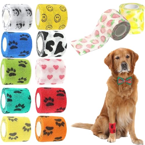 ZFRITP 12 Pcs Verband Hund,Klebeverband Selbstklebend,Selbstklebende Bandage,Elastische Selbsthaftender Verband, Vet Wrap Pet Für Katze,Hund,Handgelenk ZFRITP 12 Pcs Verband Hund,Klebeverband Selbstklebend,Selbstklebende Bandage,Elastische Selbsthaftender Verband, Vet Wrap Pet Für Katze,Hund,Handgelenk von ZFRITP