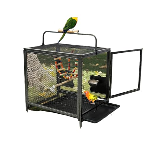 56 cm hoher Laufstall for Vogelkäfige aus Metall mit Hängematte, Spielzeug und Sitzstange, abnehmbarem Tablett, Schüssel for den Transportkäfig for Papageien und Sittiche 56 cm hoher Laufstall for Vogelkäfige aus Metall mit Hängematte, Spielzeug und Sitzstange, abnehmbarem Tablett, Schüssel for den Transportkäfig for Papageien und Sittiche von ZGCrumphant