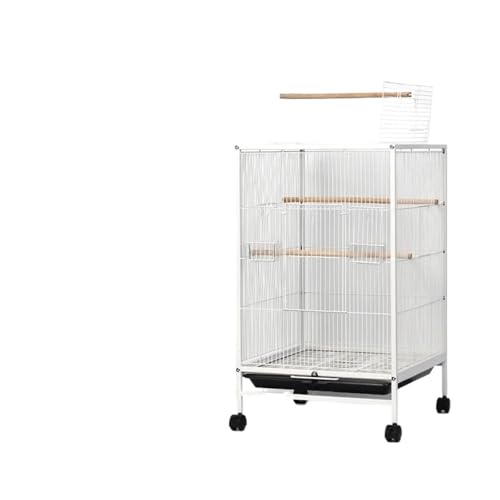 Großer Vogelkäfig aus Metall mit Holzständer for Sittiche, Unzertrennliche, Nymphensittiche, Sittiche, Hauspapageien, Spielplatz, Aktivitätszentrum(Color 2) von ZGCrumphant