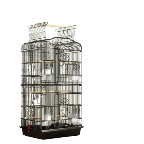 Metall Wellensittich Große Vogelkäfig Feeder Outdoor Papagei Stand Vogelkäfig Garten Möbel(Color 1) von ZGCrumphant