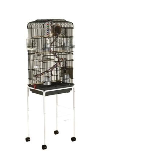 Metall Wellensittich Große Vogelkäfig Feeder Outdoor Papagei Stand Vogelkäfig Garten Möbel(Color 3) von ZGCrumphant