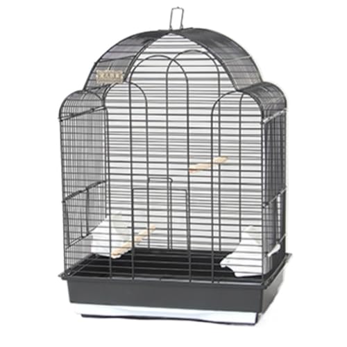 Mit Spielzeug Große Vogelkäfige for Papageien Taubenhaus Metall Wellensittich Vogelkäfige mit Schaukel Hängematte for Vögel Zubehör Dekorativer Käfig(Set A) von ZGCrumphant