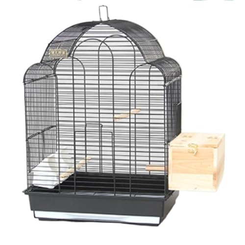 Mit Spielzeug Große Vogelkäfige for Papageien Taubenhaus Metall Wellensittich Vogelkäfige mit Schaukel Hängematte for Vögel Zubehör Dekorativer Käfig(Set B) von ZGCrumphant