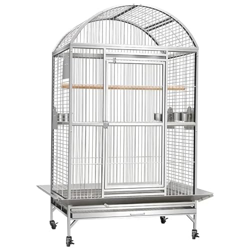 Papageienkäfig aus Edelstahl, extra groß, riesiger Vogelkäfig, Zuchtkäfig for Papageien Papageienkäfig aus Edelstahl, extra groß, riesiger Vogelkäfig, Zuchtkäfig for Papageien von ZGCrumphant