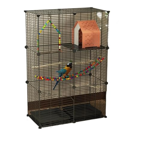 Vogelkäfig Papagei Vogel Villa Eisen Mesh Käfig Taube Tiger Haut Starling Akazie Vogel Metall Vogelkäfig(Color 1) von ZGCrumphant