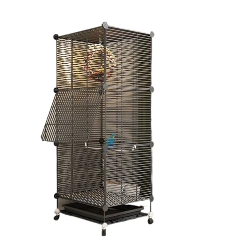 Vogelkäfig Papagei Vogel Villa Eisen Mesh Käfig Taube Tiger Haut Starling Akazie Vogel Metall Vogelkäfig(Color 4) von ZGCrumphant