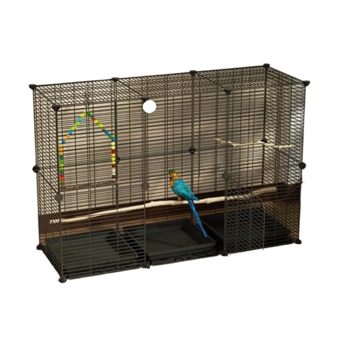 Vogelkäfig Papagei Vogel Villa Eisen Mesh Käfig Taube Tiger Haut Starling Akazie Vogel Metall Vogelkäfig(Color 5) von ZGCrumphant