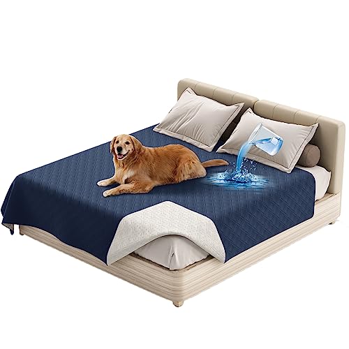 wasserdichte Doppel Tagesdecke Gesteppter Hundekissen Ersatzbezug Hundebett Wechselbezug Silikon rutschfest Möbelschutz Für Bett, Sofa, Couch Hunden Katzen Kinder (102 x 127 cm/40 x 50 in,Navy Blue) wasserdichte Doppel Tagesdecke Gesteppter Hundekissen Ersatzbezug Hundebett Wechselbezug Silikon rutschfest Möbelschutz Für Bett, Sofa, Couch Hunden Katzen Kinder (102 x 127 cm/40 x 50 in,Navy Blue) von ZGDDPZA