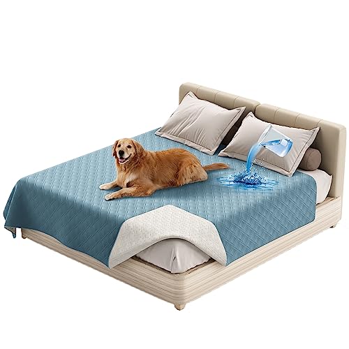 Wasserdichte Doppel Tagesdecke Gesteppter Hundekissen Ersatzbezug Hundebett Wechselbezug Silikon Rutschfest Möbelschutz Für Bett, Sofa, Couch Hunden Katzen Kinder (173 x 208 cm/68 x 82 in,Grau Blau) Wasserdichte Doppel Tagesdecke Gesteppter Hundekissen Ersatzbezug Hundebett Wechselbezug Silikon Rutschfest Möbelschutz Für Bett, Sofa, Couch Hunden Katzen Kinder (173 x 208 cm/68 x 82 in,Grau Blau) von ZGDDPZA
