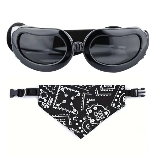 ZGDEIWGF 1 Kleine Hundebrille Und 1 Hundehalstuch, Verstellbare Schutzbrille, Haustierzubehör, Hundesonnenbrille, Haustier-Verbandzubehör ZGDEIWGF 1 Kleine Hundebrille Und 1 Hundehalstuch, Verstellbare Schutzbrille, Haustierzubehör, Hundesonnenbrille, Haustier-Verbandzubehör von ZGDEIWGF