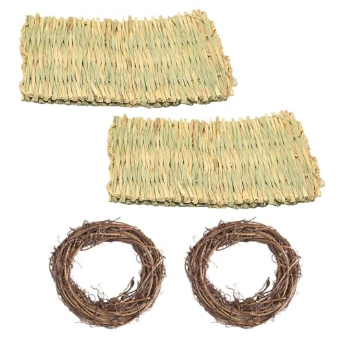 ZGDEIWGF 2 Hasengrasnester, 2 Hasenbackenringe, Hamstereinstreu, Kanincheneinstreu, Kaninchengraseinstreu ZGDEIWGF 2 Hasengrasnester, 2 Hasenbackenringe, Hamstereinstreu, Kanincheneinstreu, Kaninchengraseinstreu von ZGDEIWGF