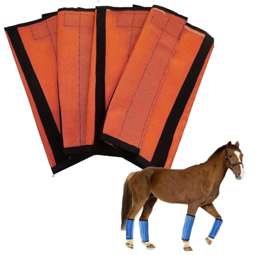 ZGFHLI Breathable Mesh Horse Flyproof Leggings,Loose-Fitting Horse Fly Leggings Breathable,Tear-Resistant Fine Mesh Leg Guards Stay-On Comfortable Fly Boots for Pasture Or Stable Use,Orange ZGFHLI Breathable Mesh Horse Flyproof Leggings,Loose-Fitting Horse Fly Leggings Breathable,Tear-Resistant Fine Mesh Leg Guards Stay-On Comfortable Fly Boots for Pasture Or Stable Use,Orange von ZGFHLI