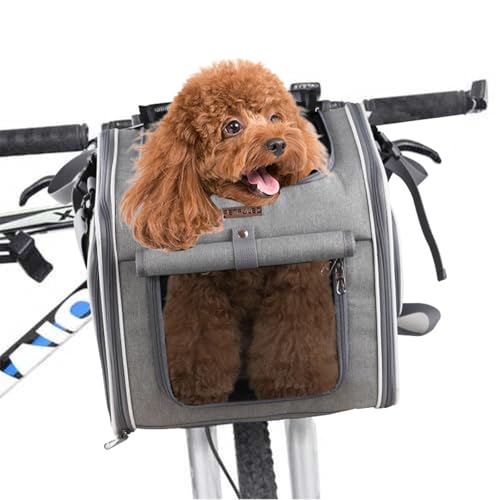 ZGFHLI Hundekorb Fahrrad Vorne,Erweiterbarer Hunderucksack,Abnehmbar Fahrrad Korb,Tragerucksack Mit 4-Offenen Türen, 4-Mesh-Fenster Für Kleine Hundekatzen Welpen,Grau ZGFHLI Hundekorb Fahrrad Vorne,Erweiterbarer Hunderucksack,Abnehmbar Fahrrad Korb,Tragerucksack Mit 4-Offenen Türen, 4-Mesh-Fenster Für Kleine Hundekatzen Welpen,Grau von ZGFHLI