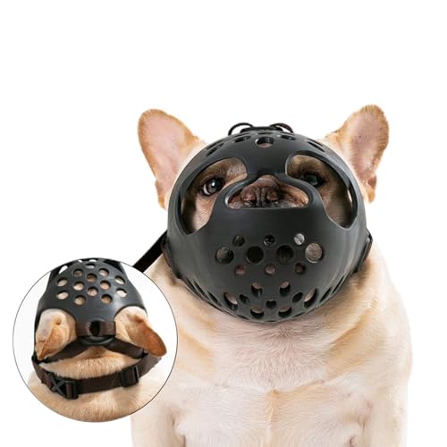 ZGFHLI Maulkorb mit kurzem Maul-französische Bulldogge-einstellbar-Anti-Biss, Anti-Böckchen,Schwarz,M ZGFHLI Maulkorb mit kurzem Maul-französische Bulldogge-einstellbar-Anti-Biss, Anti-Böckchen,Schwarz,M von ZGFHLI