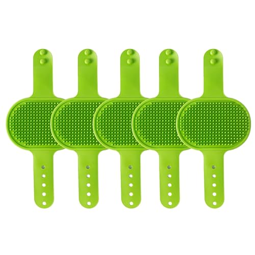 ZGFHLI Silicone Grooming Strap Pad for Cats,Silicone Grooming Strap Pad – 2-In-1 Self-Groomer,Cat Self Groomer Brush for Climbing Frames Table Legs, for Cats & Dogs(5Pcs),Grün von ZGFHLI