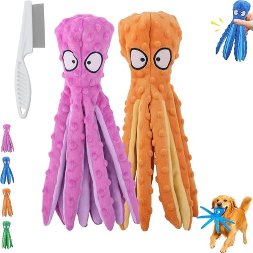 ZGFHLI Whiskerspot Octopus Dog Toy,Interactive Squeak & Crinkle Design,Stuffing-Free Plush for Small to Large Dogs,Durable Interactive Chew Toys,Machine-Washable Fun Toy,4 ZGFHLI Whiskerspot Octopus Dog Toy,Interactive Squeak & Crinkle Design,Stuffing-Free Plush for Small to Large Dogs,Durable Interactive Chew Toys,Machine-Washable Fun Toy,4 von ZGFHLI