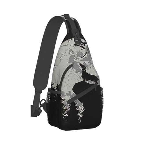 Dackel Haustier Hund Umhängetasche Sport Mond Brusttasche Unisex Frauen Mann Mode Schulter Rucksäcke Reise von ZGHQHCDRH