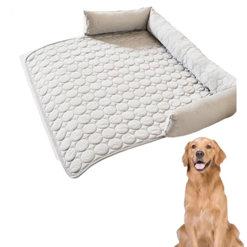ZGWRYI Cooling Sofa Bed,Dog Bed,Four Seasons Universal Ice Silk Cool Pad,Small and Medium Cat and Dog Pet Pad(Gray,90 * 90cm) von ZGWRYI