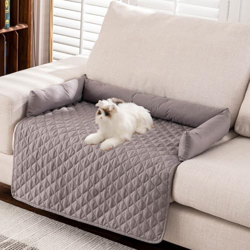 ZGWRYI Cooling Sofa Bed,Four Seasons Universal Cooling Pad Made of Ice Silk Dog Coolings Mat,Dog Couch Bed for Sofa,Floor,Car(Gray,90 * 90cm) von ZGWRYI