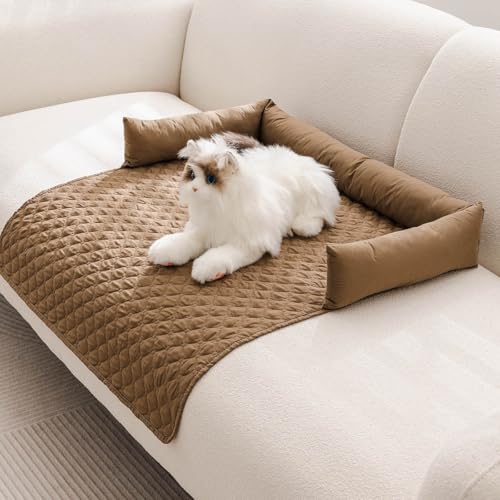 ZGWRYI Cooling Sofa Bed,Four Seasons Universal Cooling Pad Made of Ice Silk Dog Coolings Mat,Dog Couch Bed for Sofa,Floor,Car(Khaki,75 * 120cm) von ZGWRYI