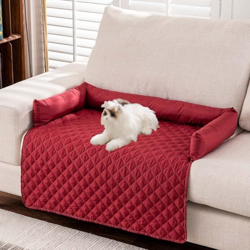 ZGWRYI Cooling Sofa Bed,Four Seasons Universal Cooling Pad Made of Ice Silk Dog Coolings Mat,Dog Couch Bed for Sofa,Floor,Car(Red,75 * 120cm) von ZGWRYI